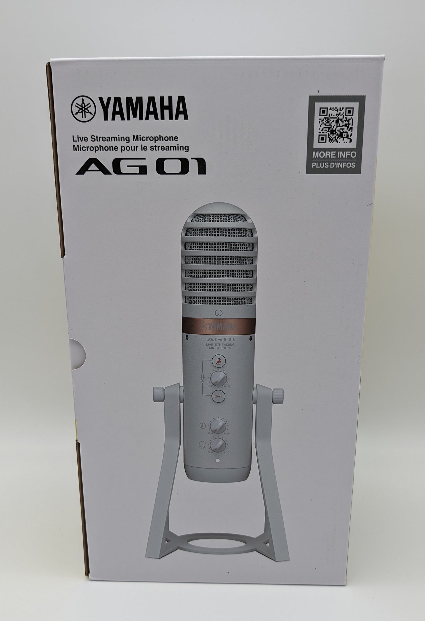 Yamaha AG01 White Live USB Kondensator Mikrofon Streaming Podcast Neu