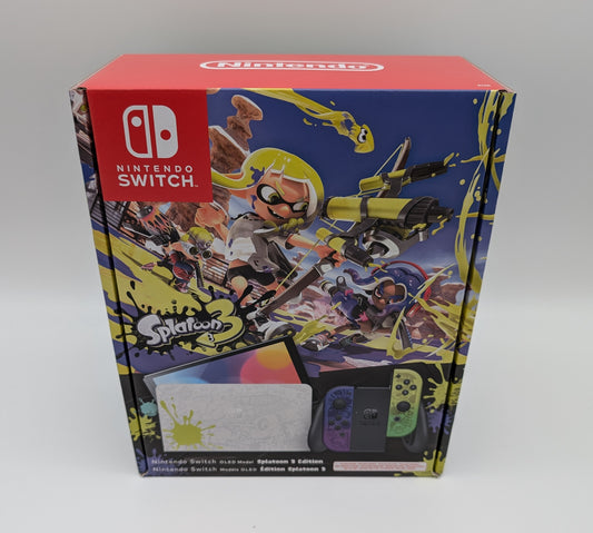 Nintendo Switch OLED - Splatoon 3 Edition schwarz/blau/gelb NEU