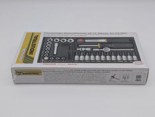 Proxxon Steckschlüsselsatz 1/4 Zoll inkl. Werkzeugbox, 36-tlg. - 23080 NEU