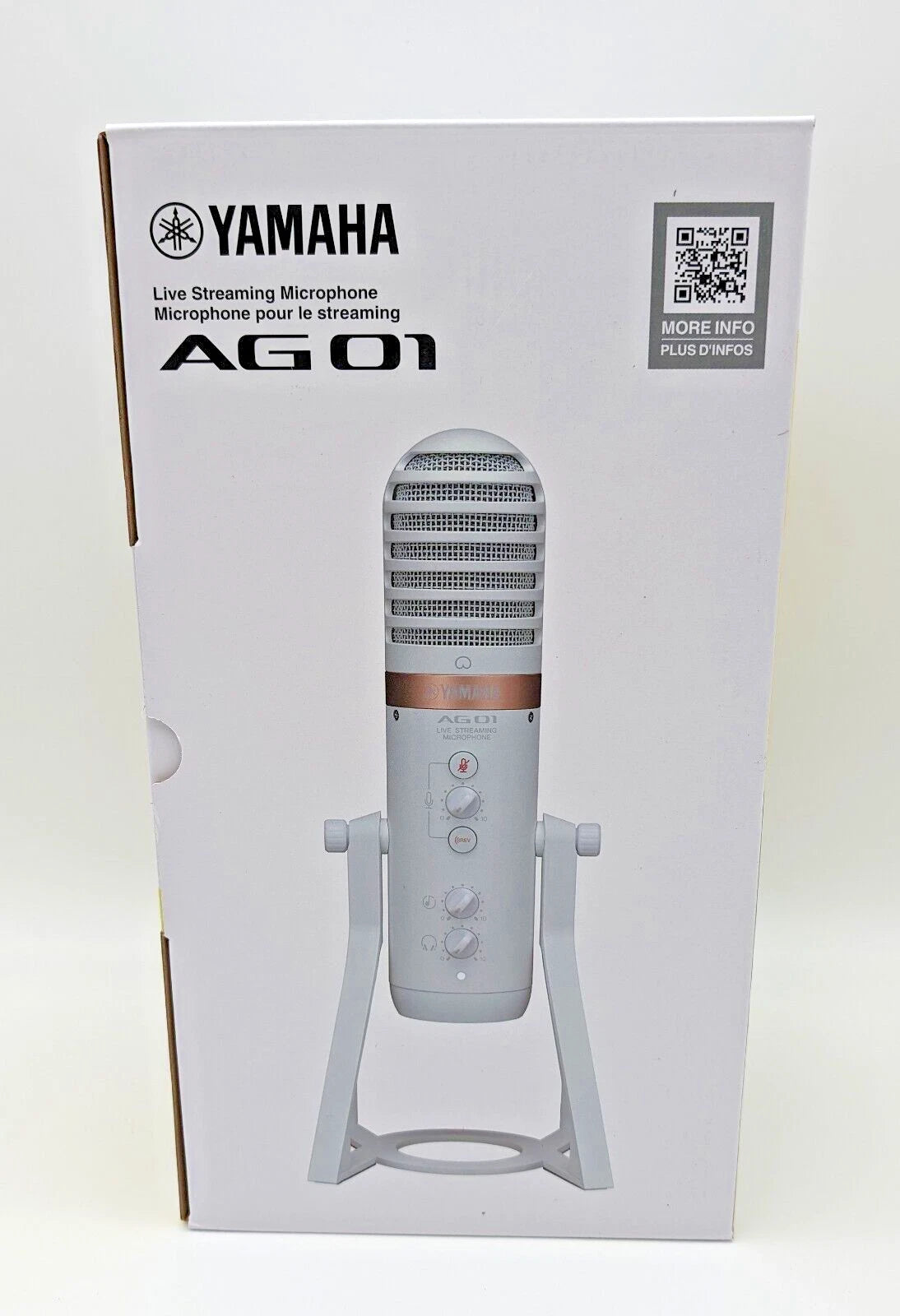 Yamaha AG01 White Live USB Kondensator Mikrofon Streaming Podcast Neu